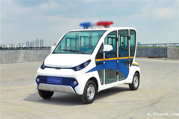 封闭款-5座带斗电动巡逻车